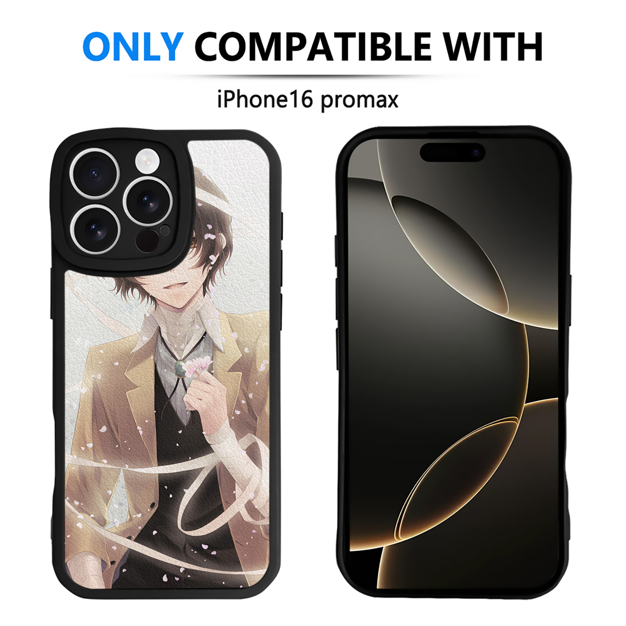 （画像用） 文豪ストレイドッグス Bungo Stray Dogs 【iPhone 16シリーズ対応】シリコンスマホケース（レザー調） 材質：シリコン
